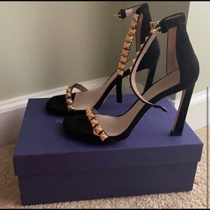 stuart weitzman black suede heels